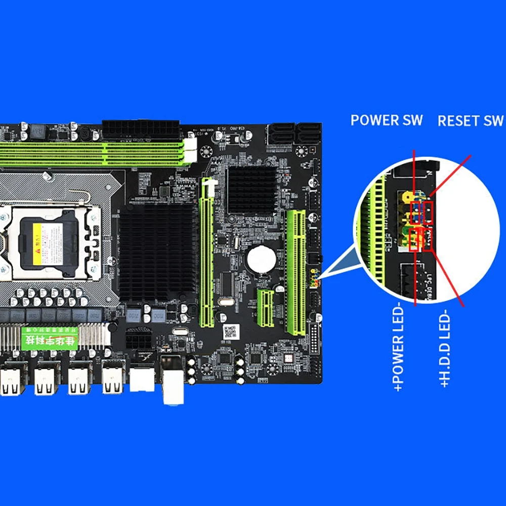 Материнская плата X58 PRO LGA 1366 DDR3 DIMM PCIE X16 8 материнская с USB интерфейсом поддерживает