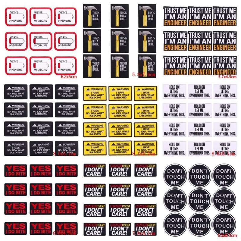 10 шт./партия термоклейкие нашивки с надписью