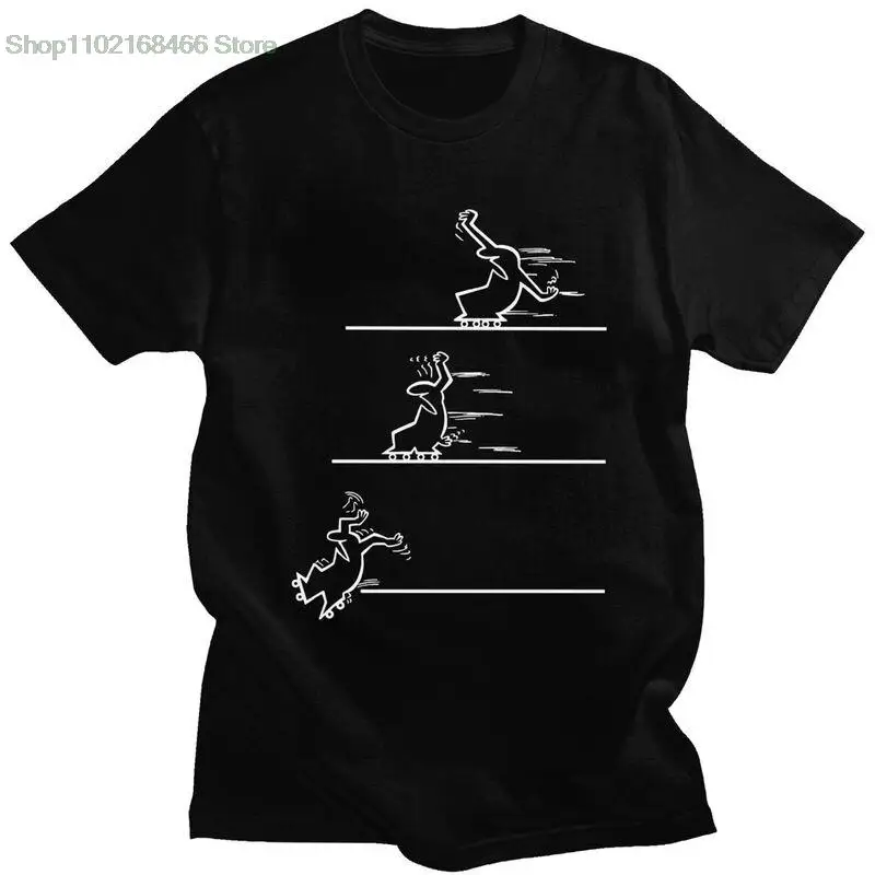 

La Linea Roller Skating Tshirts for Men Short Sleeves Casual T Shirt Cool Animated Cartoon T-shirts Cotton Tee Tops Merchandise