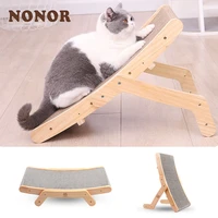 nonor 3in1 wooden cat scratcher toys corrugated paper for cats training grinding claw cat scratch board