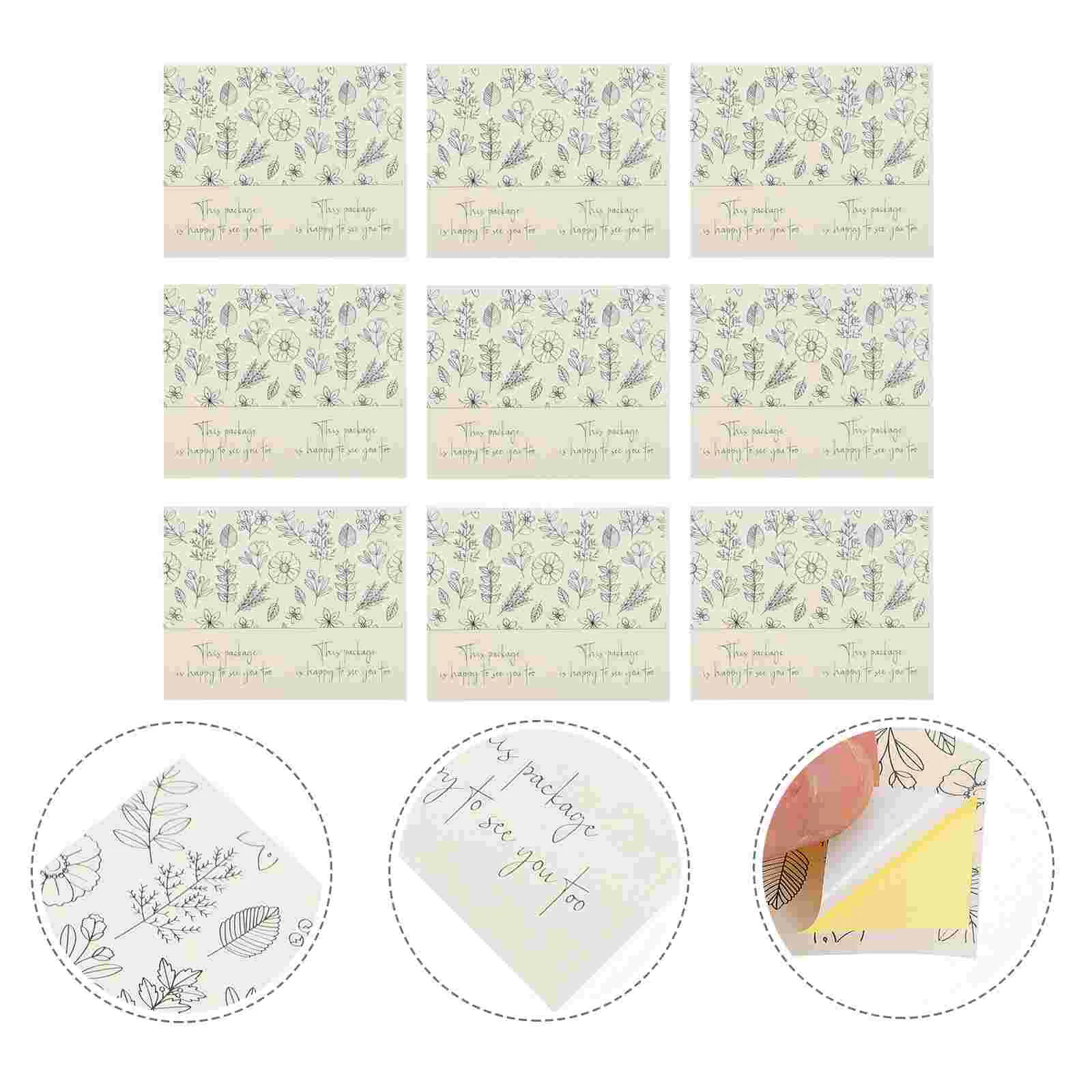 

Наклейки, Стикеры, декоративные ярлыки для коробок, самоклеящиеся Цветочные наклейки, набор больших необычных герметичных подарков