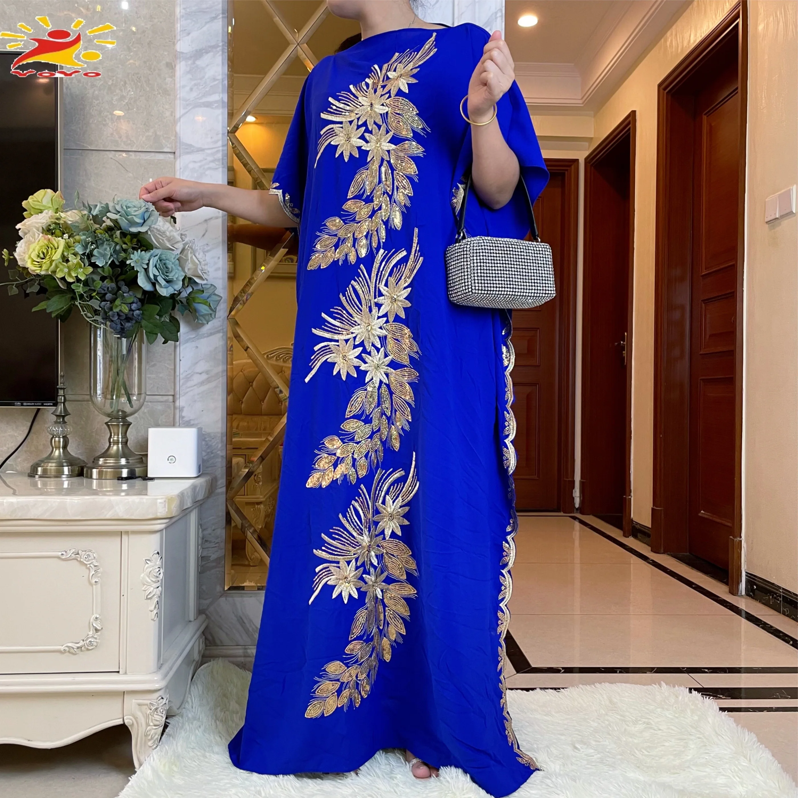 Мусульманская абайя мусульманское длинное платье с вышивкой Арабская