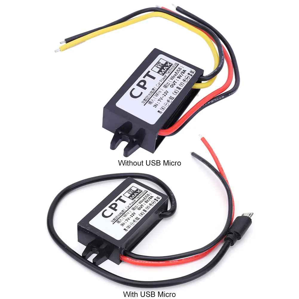 Регулятор преобразователя постоянного тока от 12 В до 5 3 А 15 Вт водонепроницаемый