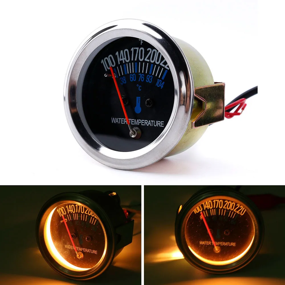 

2" 52mm Digital Car Water Temp Temperature Gauge 12V 100-200℃ LED With With Water Temp Joint Pipe Sensor Adapter Auto Meter