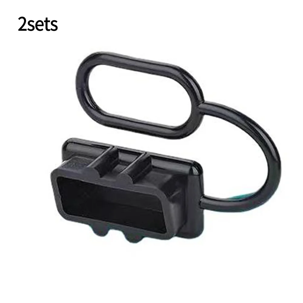 

For Anderson Plug Wire & Cable Connectors 2Pcs 600V Dust Cover Handle Silver Plated Contacts Straight Plug Durable