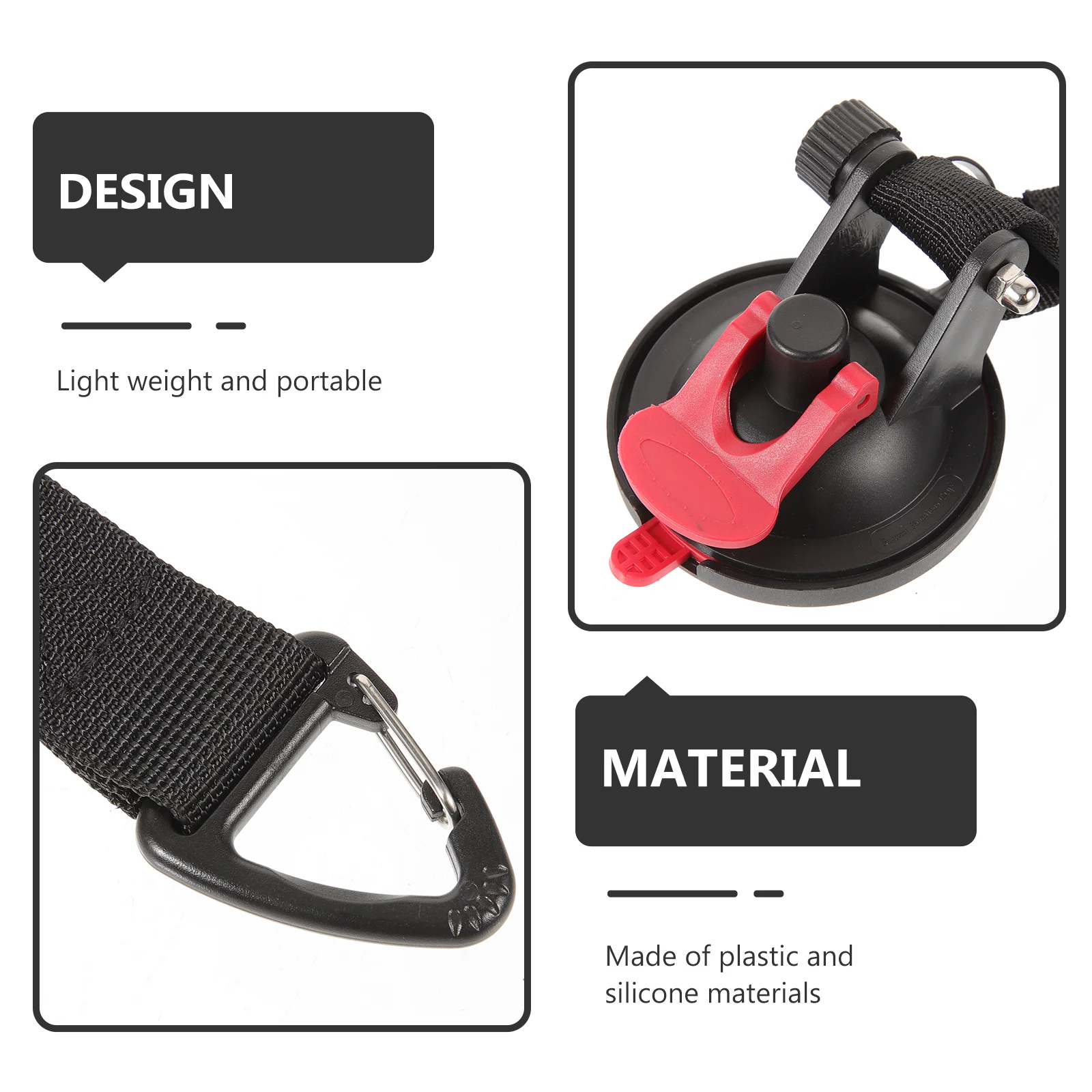 

2 Pcs Tent Fixing Hook Hooks Heavy Duty Suction Cups Tarp Multifunction Vacuum Silicone Car Travel Truck Accessories