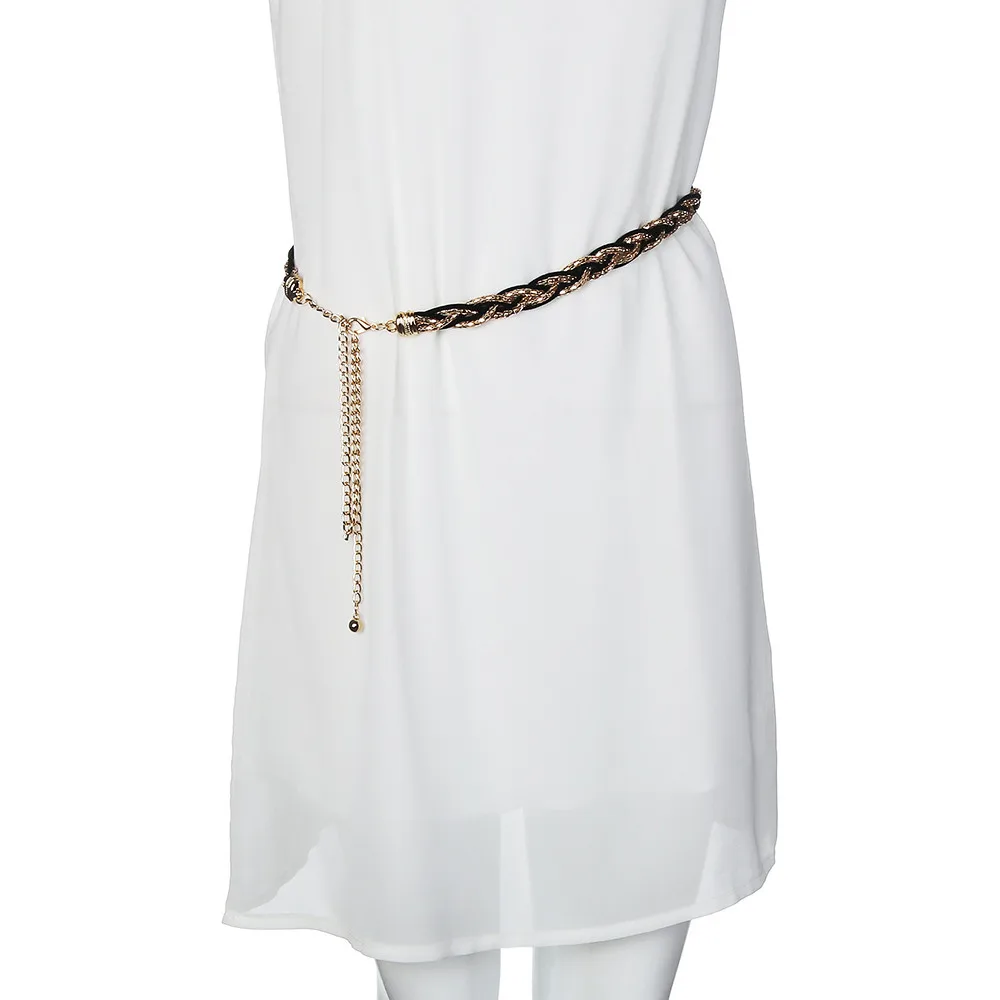 Женский модный ремень с металлической цепочкой и жемчугом роскошный брендовый