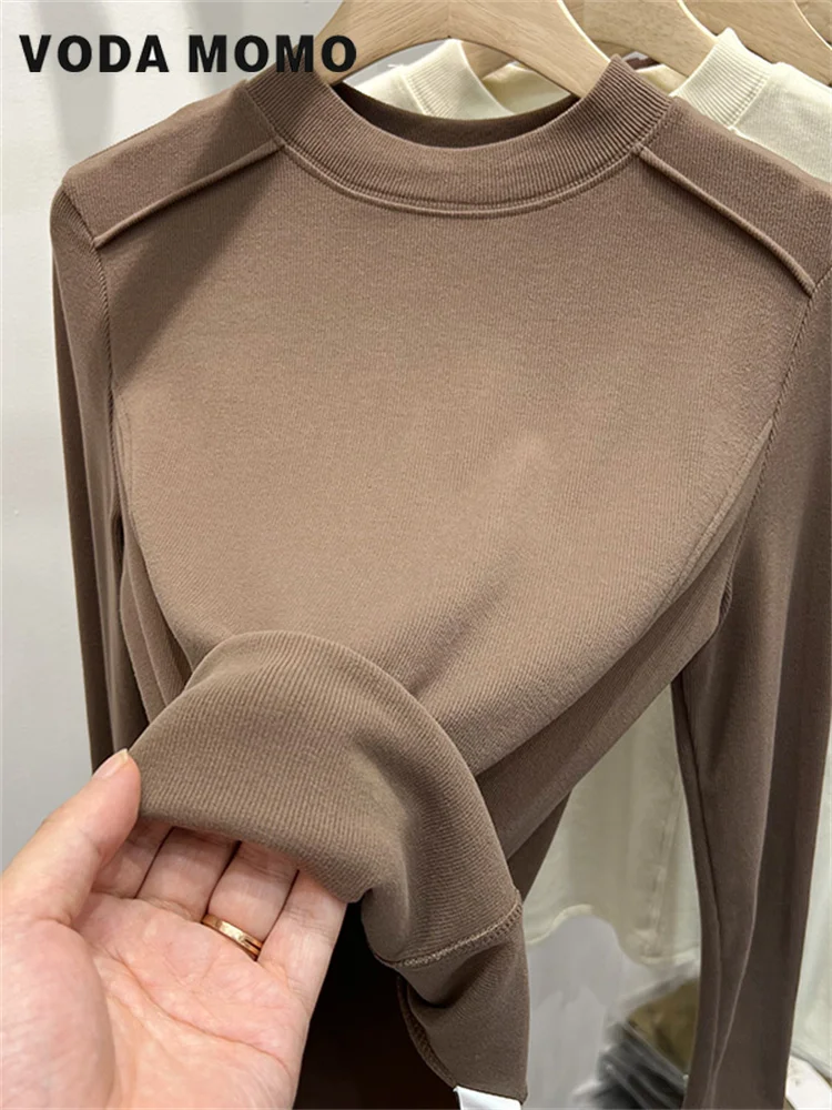 

Sweater Autumn Winter Women Thermal Cozy Wool Silk Soft Warm Base-layer Knitwear Turtleneck Cashmere-blend Long-sleeve Pullover