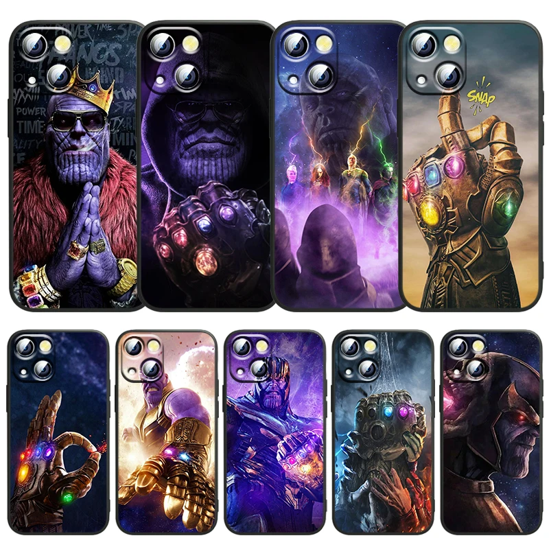 

Marvel Thanos Hero Phone Case For Apple iPhone 14 13 12 11 SE XS XR X 7 8 mini Plus Pro MAX 2020 Black Soft FUnda