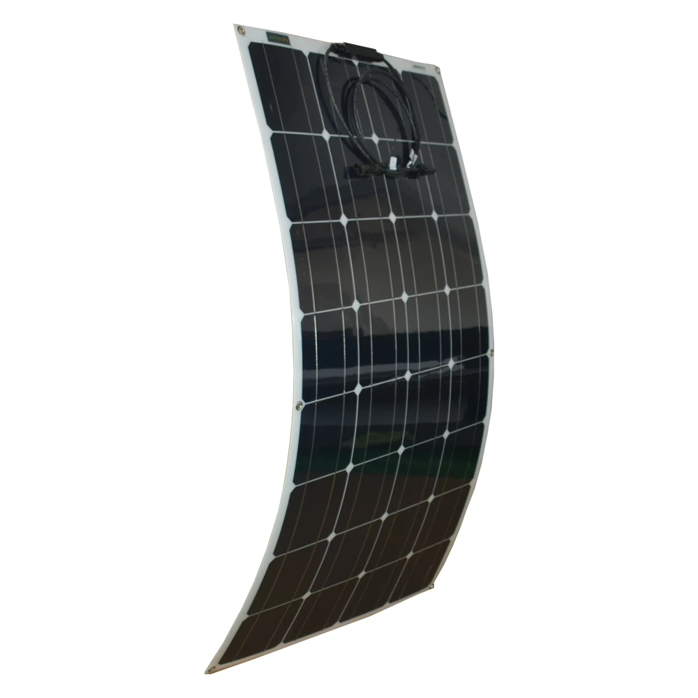 

300W 200W 100W Solar Panel 12V Solar Panel Kit Flexible Monocrystalline Cell Off Grid Home Power System RV Marine