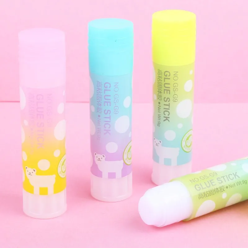 

2 pcs new creative cartoon student PVA super sticky solid glue classroom stationery quick-drying sticky paper solid glue