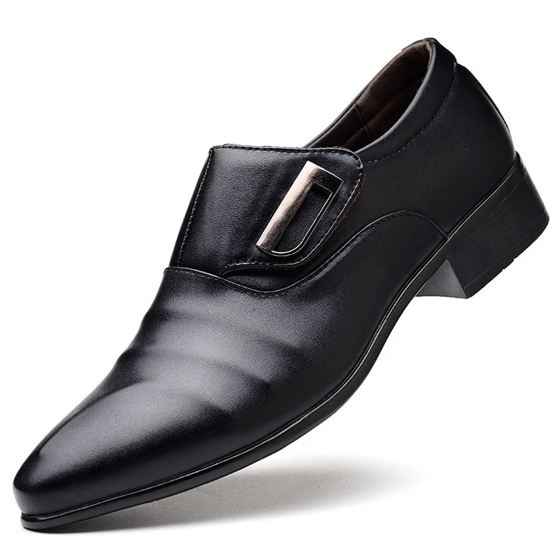 

Leather Formal Wedding Shoes Men Slip On Office Oxford Shoes For Men Dress Shoes Classic Business Men'S Dress Shoes