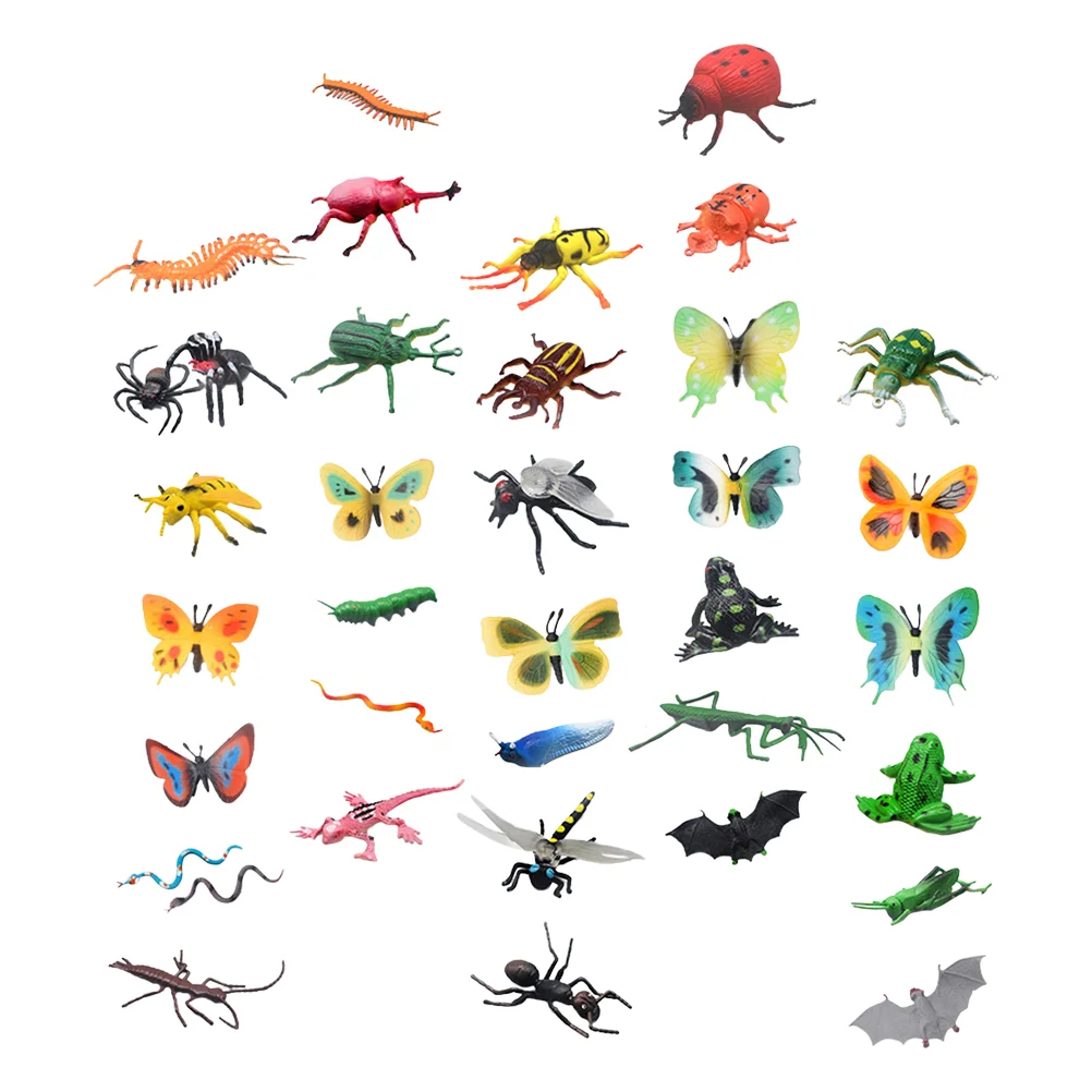 

43Pcs Insects Toys Vivid Realistic Bugs Model Children Educational Plaything Didactic Figures