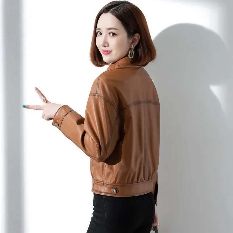 

Женская короткая куртка из натуральной овчины, куртка из натуральной овчины на весну и осень-зиму, 2023