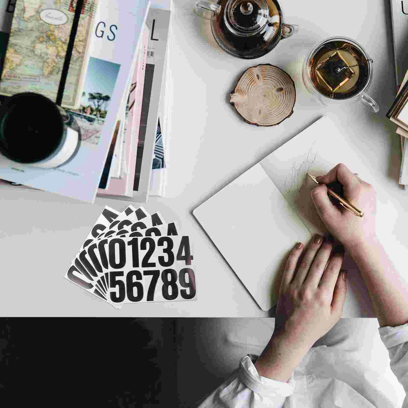 6-листые наклейки с номерами большой логотип почтового ящика водонепроницаемые