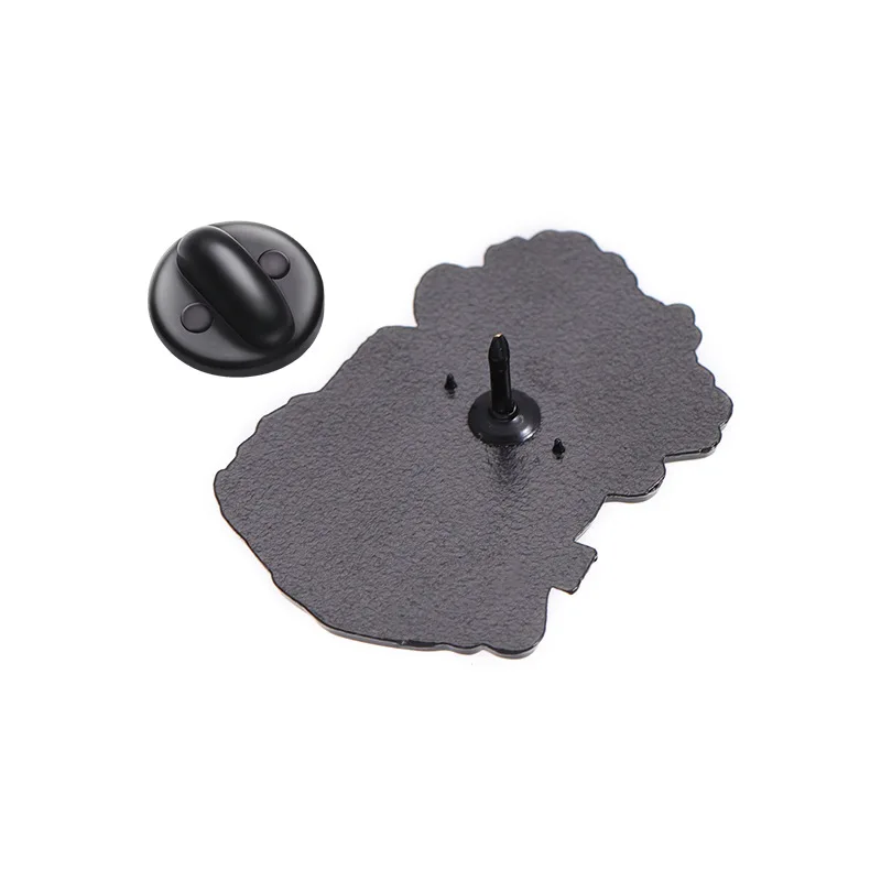 Эмалированная брошь в виде корзины с цветами и велосипедом