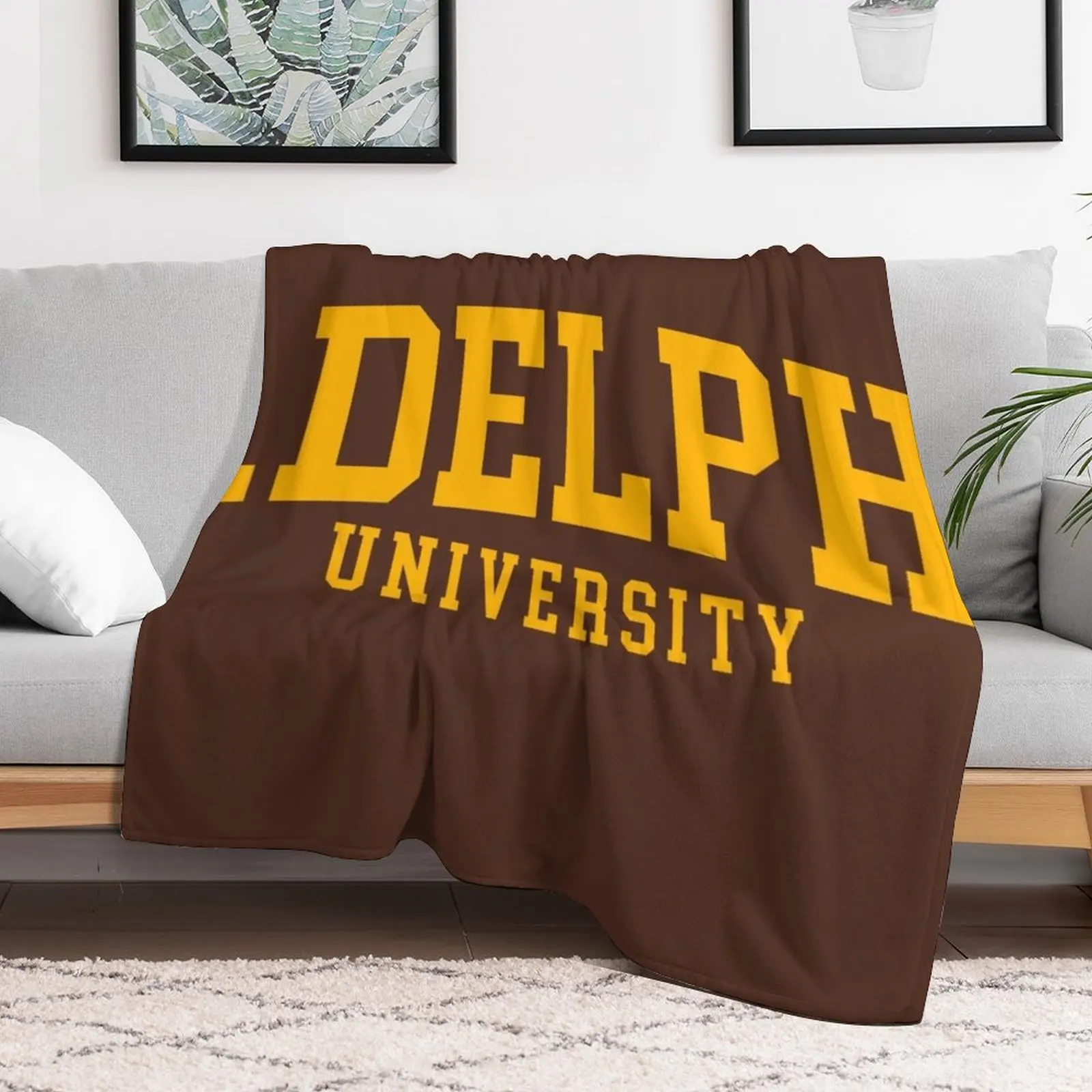 Университет Бэндифи - изогнутое одеяло с шрифтом колледжа забавный подарок