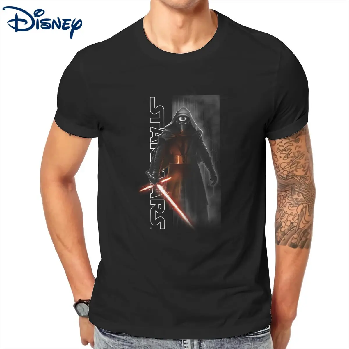 

Звездные войны The Force Awakens Kylo Ren футболки мужские хлопковые винтажные футболки с круглым вырезом летняя одежда с короткими рукавами