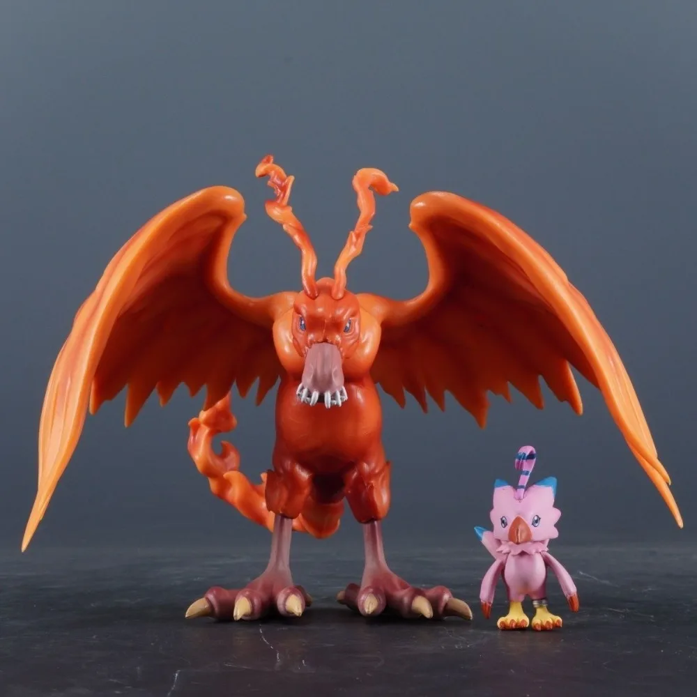 Фото Аниме Digimon Adventure Фигурка Birdramon и Piyomon Фигурка 4-15 см Статуя из ПВХ Коллекция Модель Игрушки Подарки №2
