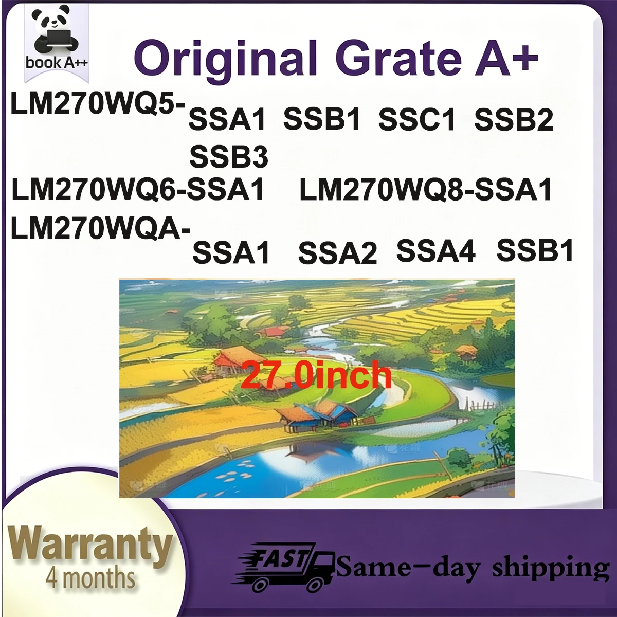 Фото Новый оригинальный IPS LCD экран A+ 27 дюймов LM270WQ5 SSA1 SSB1 SSC1 SSB2 SSB3 LM270WQ6 SSA1 LM270WQ8 SSA1 LM270WQA SSA1 SSA2 SSA4 SSB1 №1