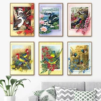 diy 5d diamond painting flower and bird pictorial full round mosaic swan diamond embroidery picture rhinestone home decor gift