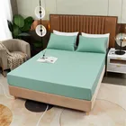 Простыня хлопковая однотонная с резинкой, 160x200, x