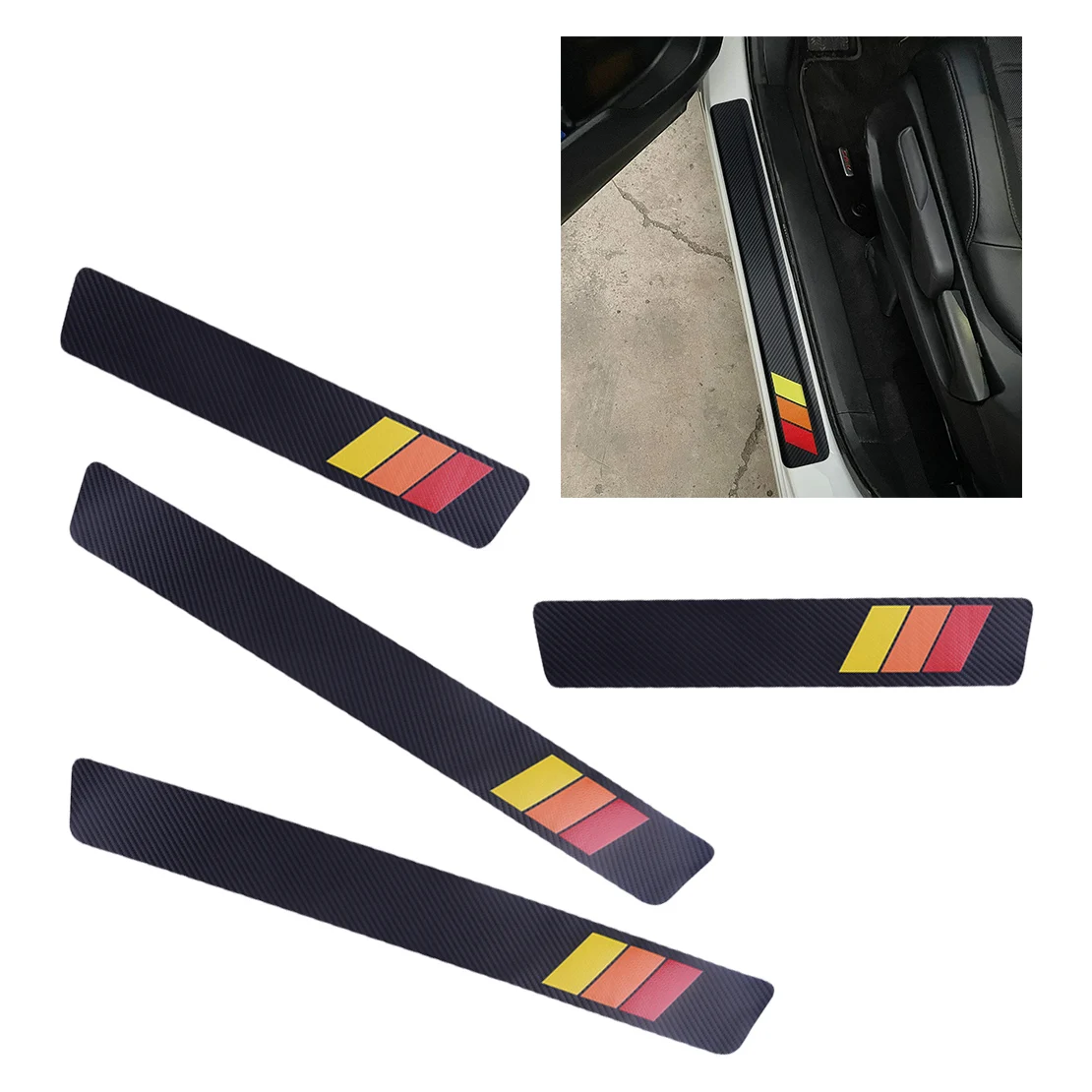 

4 шт., защитная Накладка на порог автомобиля для Toyota 4runner Rav4 Sequoia Tacoma Camry Highlander