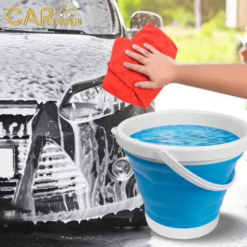 

Multipurpose Folding Bucket Silica Gel Portable Car Washing Bucket Retractable Folding Vehicle Cleaning Tool Car Folding Bucket