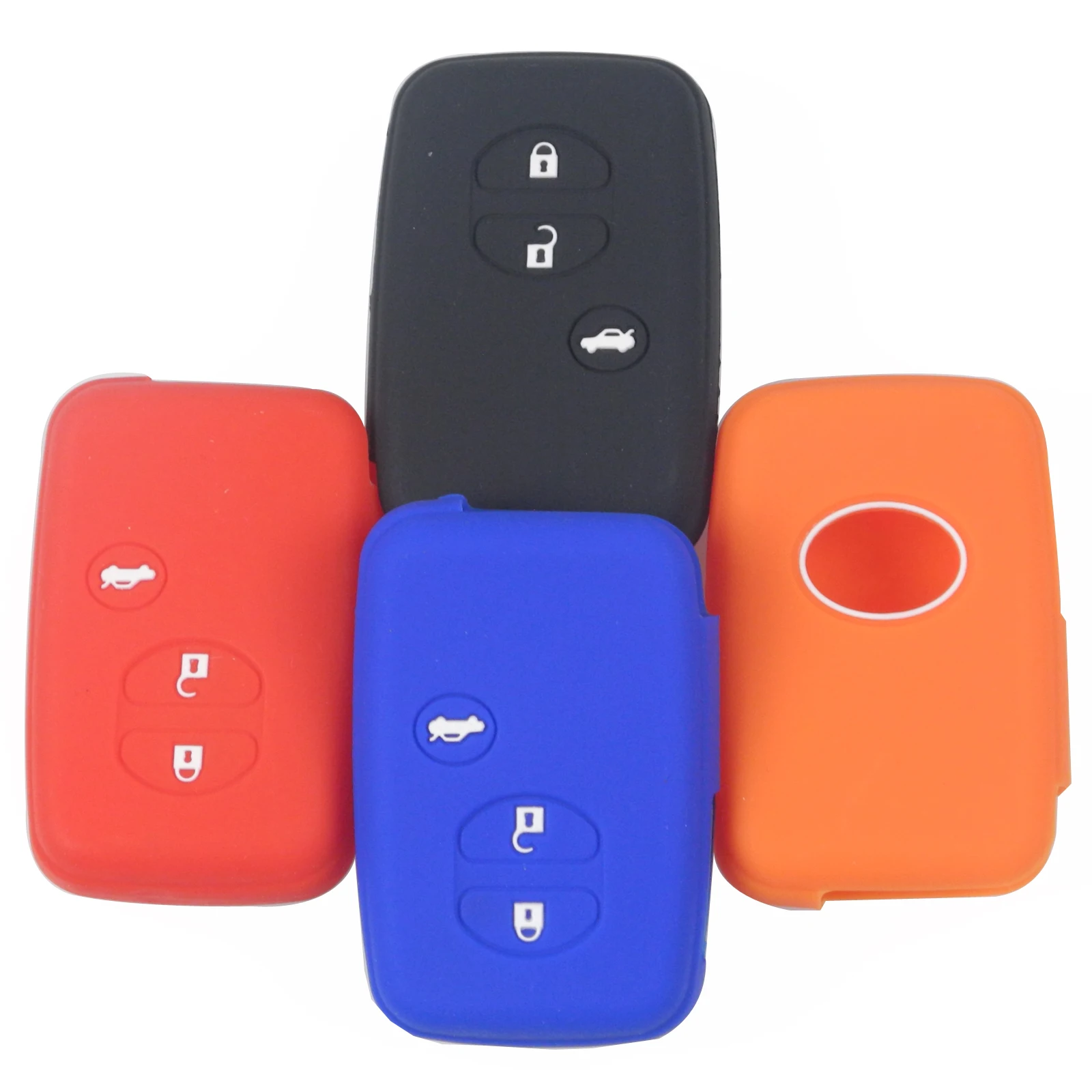 

Jingyuqin 2/3/4 Buttons Smart Key Silicone Cover Case For Toyota Land Cruiser Camry RAV4 Highlander Prado Venza Prius V