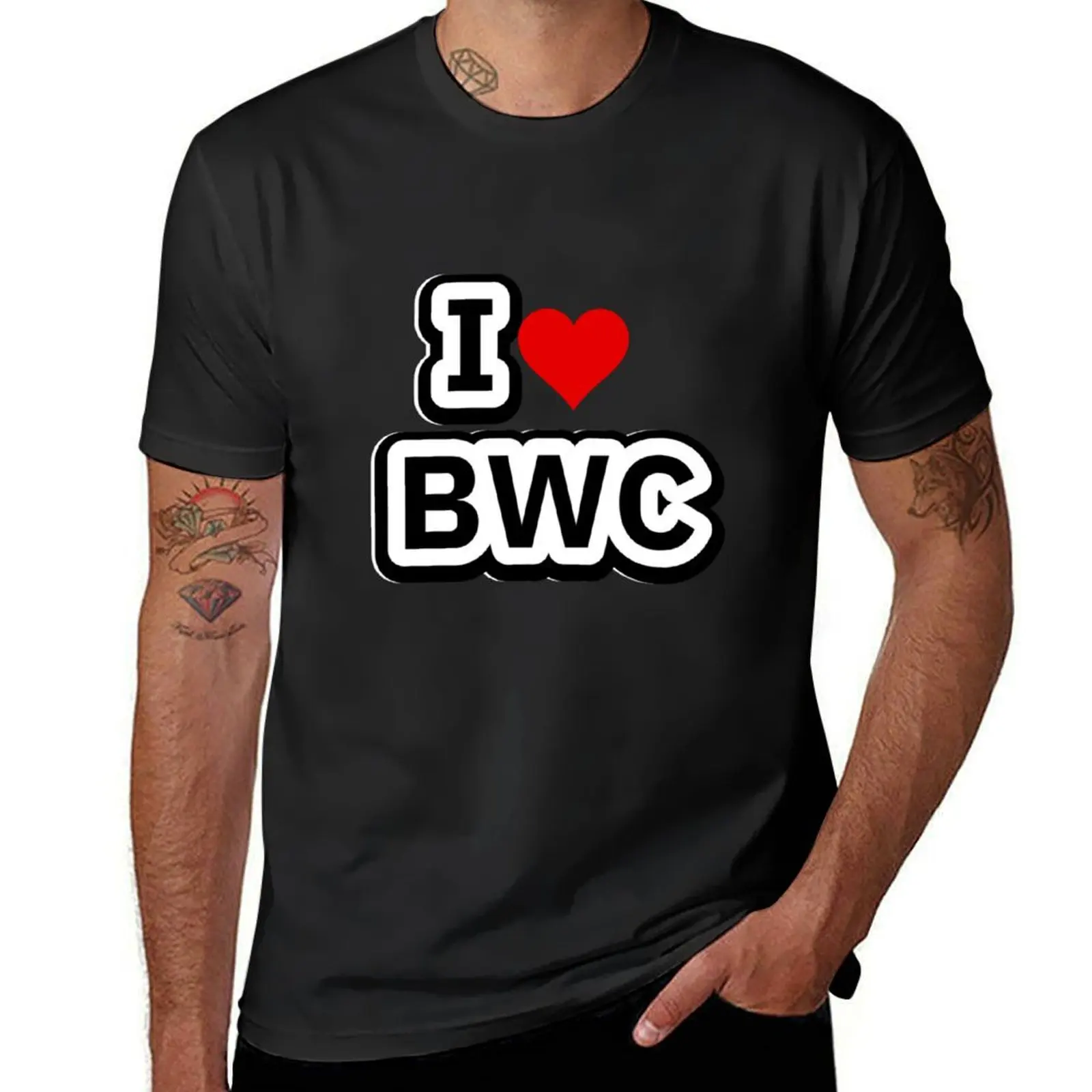 Футболка с надписью I Love BWC для мальчиков животным принтом новая коллекция