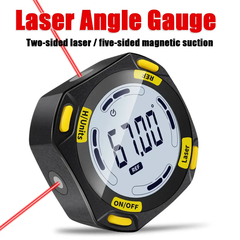 

2023 New Laser Digital Protractor Angle Measure Inclinometer 3 in 1 Laser Level Box Type-C Charging Angle meter Measuring Tools