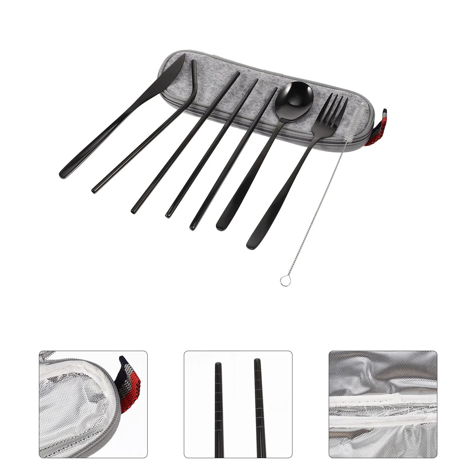 

1 Set Portable Tableware Utensils With Tableware With Storage Portable Utensil Camping Dinnerware