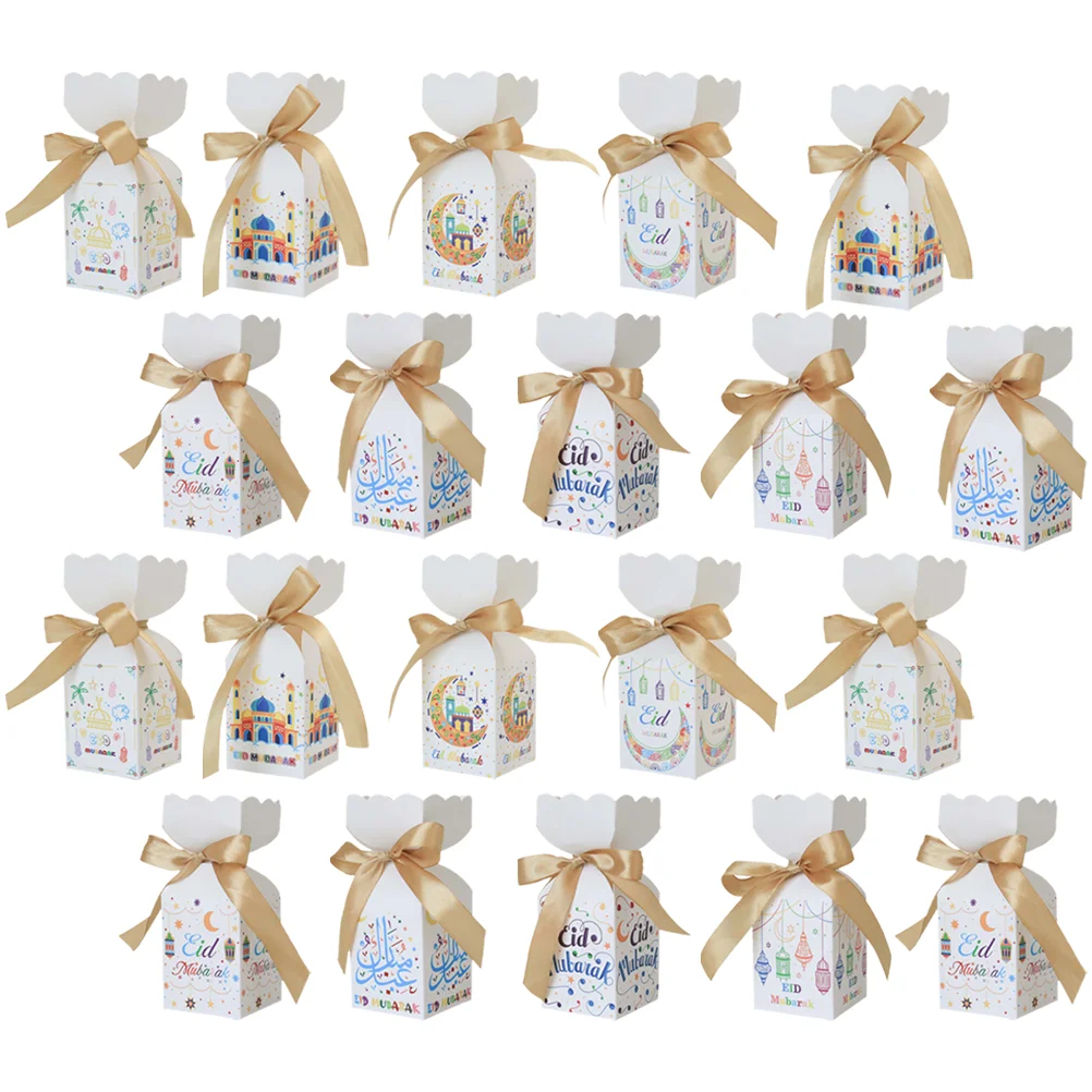 

48pcs Vase Shape Gift Box Paper Candy Boxes Container Eid Mubarak Treat Holder