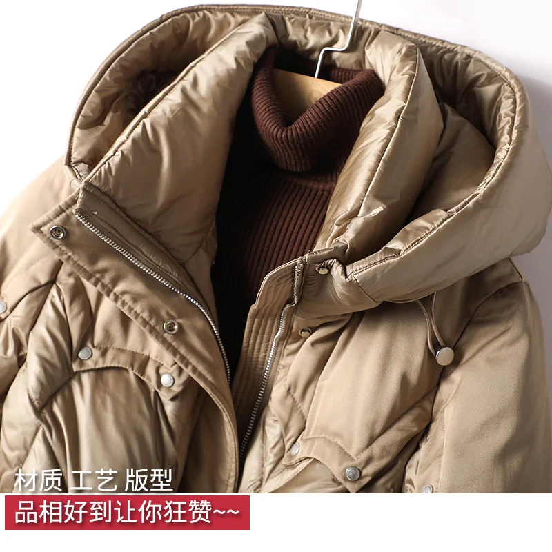 Long Duck Jacket Women Casacos De Inverno Feminino  90%  White Duck Down  Long  High Street  Slim  Zipper Thin Abrigo Mujer