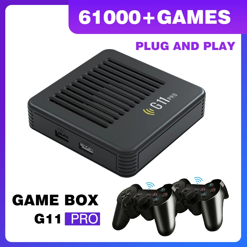 Retro Game Box for Saturn/Sega/DC Video Game Console Emulator Console WiFi Mini TV Box with Wireless Controller Plug and Play
