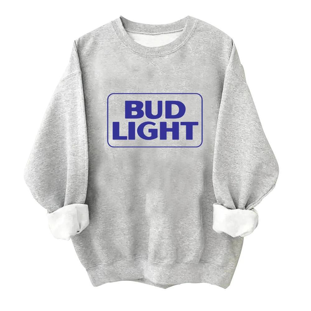 Свитшот в стиле оверсайз с круглым вырезом и длинным рукавом