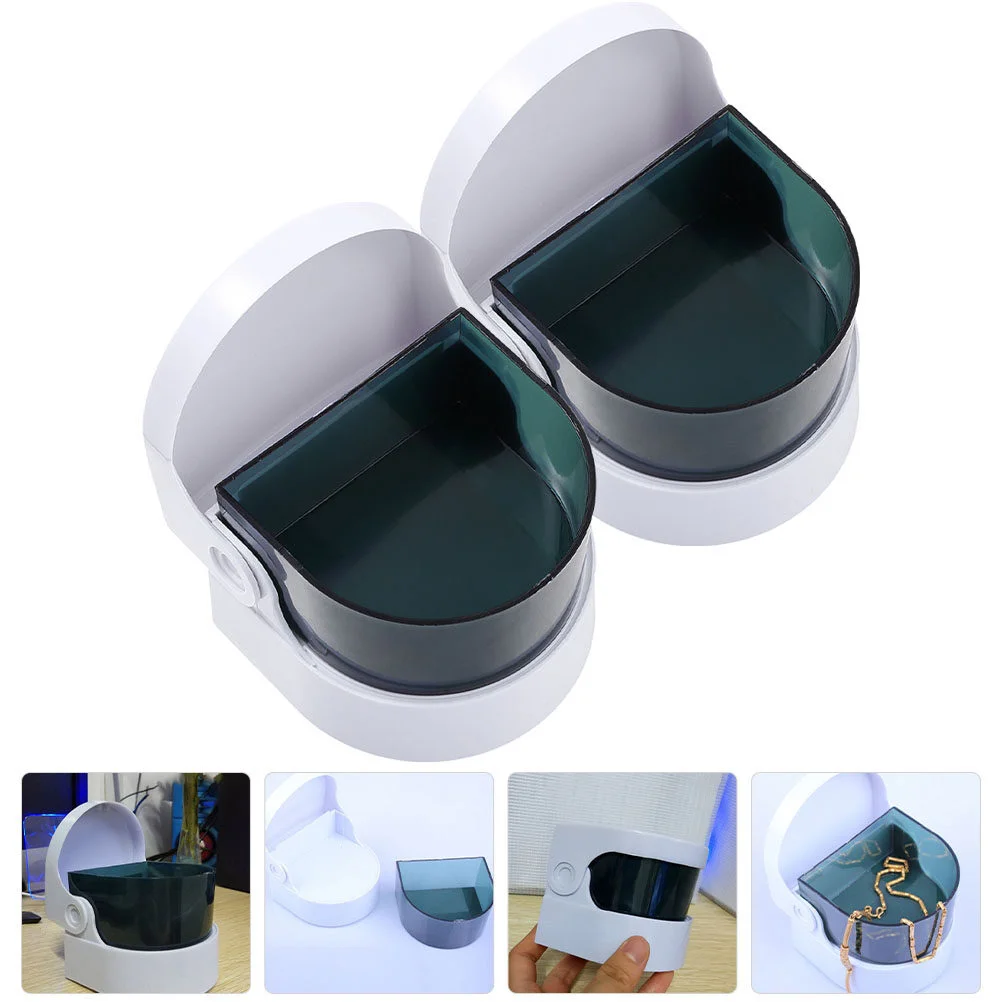 

2 Pcs Mini Jewelry Cleaner Portable Washer Retainer Washing Machine Household Plastic Cleaning Kit Multipurpose Small