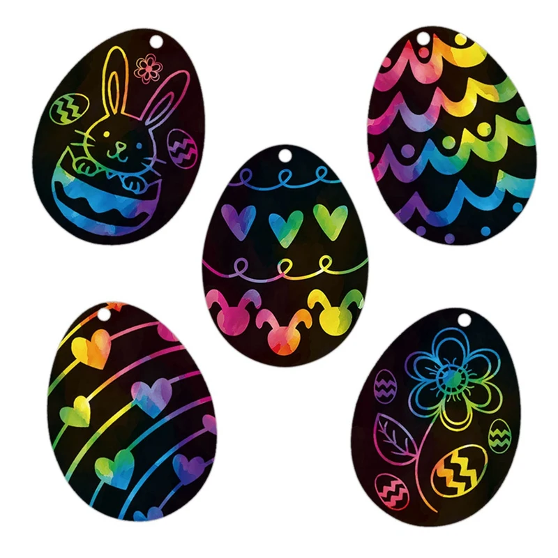

Children's Color Egg Scraping Set Color Egg Scraping Picture Sling Bamboo Pen Scraping Picture