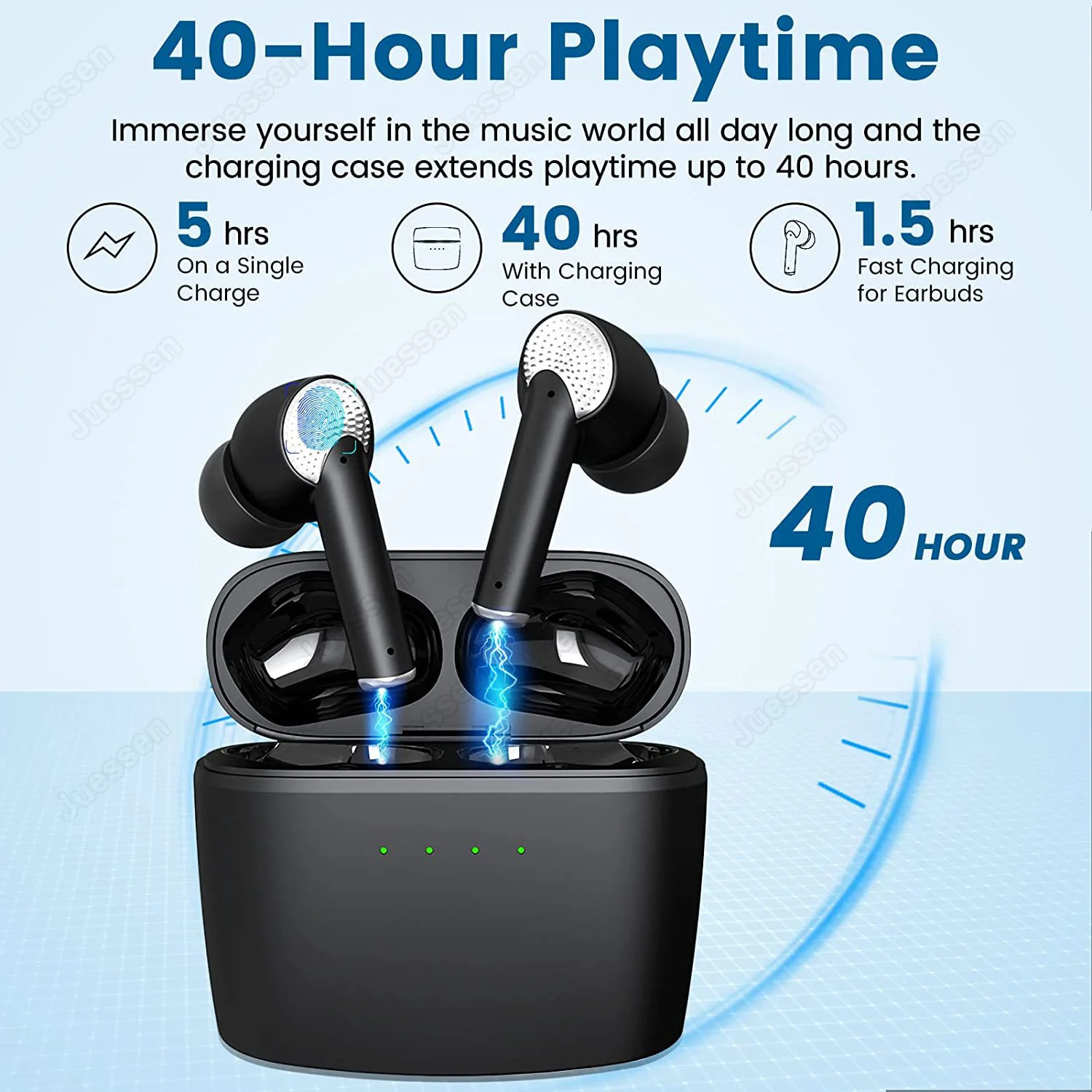 J8 ANC TWS Bluetooth 5.2 Earphones Wireless Active Noise Cancelling Headphones Low Latency 4-mic ENC Earbuds With Mic Waterproof enlarge