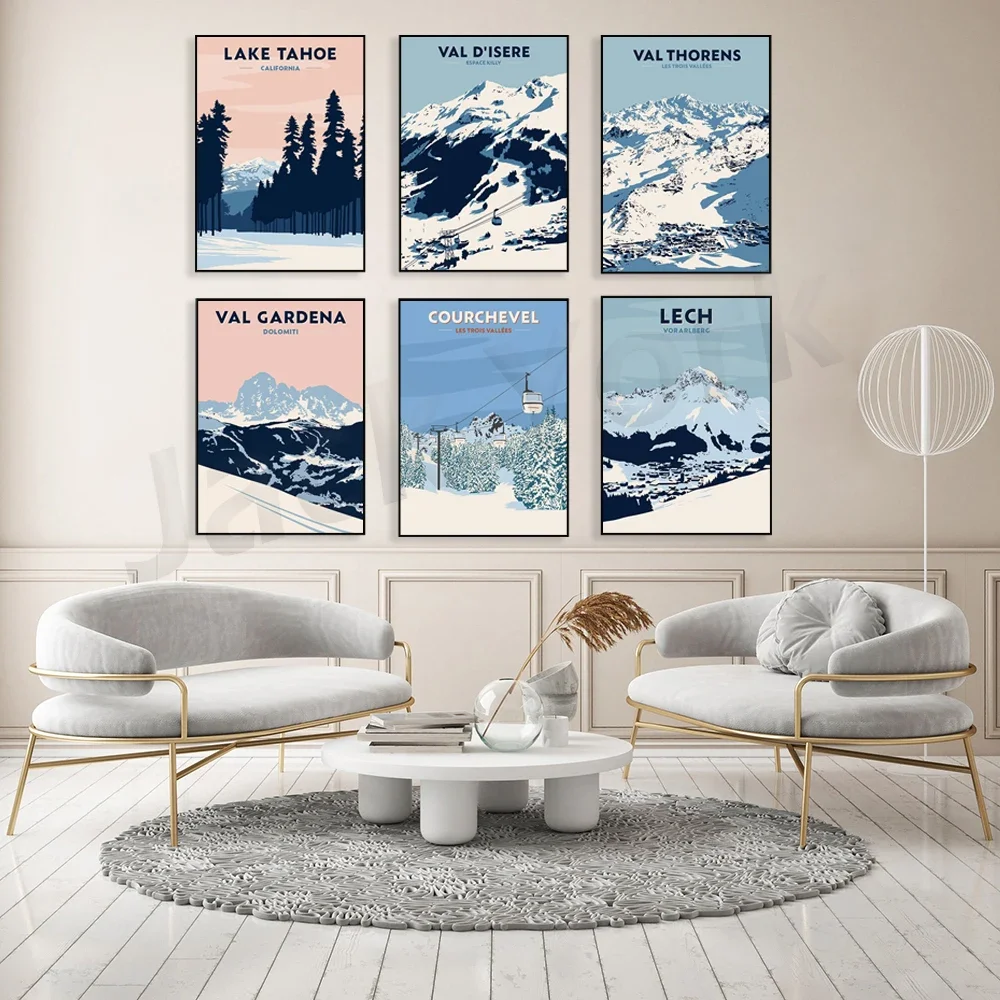 St Anton Fernie Lake Tahoe Morzine Park City Mountain Grand Massif Lech Ischgl Les Gets Avoriaz Ski Resort Poster