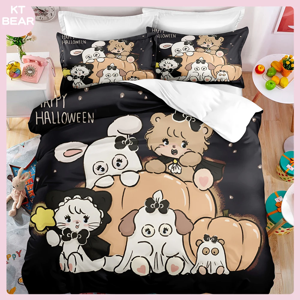 

Anime Halloween Mikko Bedlinen Set Quilt Comforter Pillow Case Bedclothes Adult Kid Boy Girl Bed Bedroom Three-Piece Set 2023New