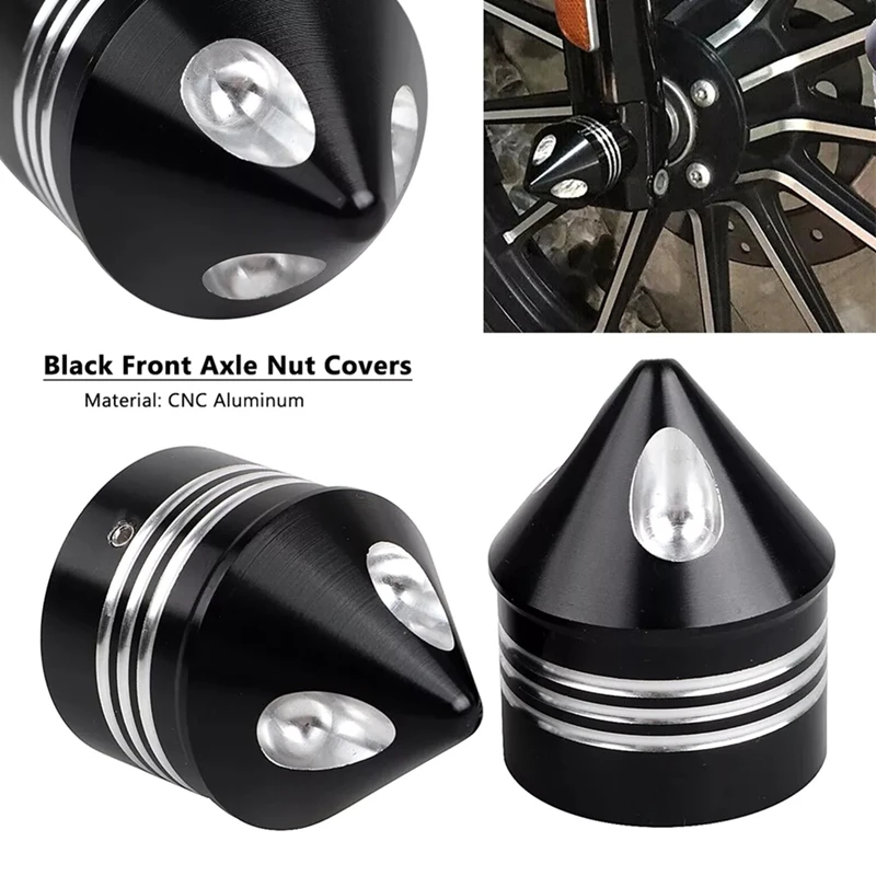 Front Axle Cap Cover For Dyna Touring Road King Classic FLHRC