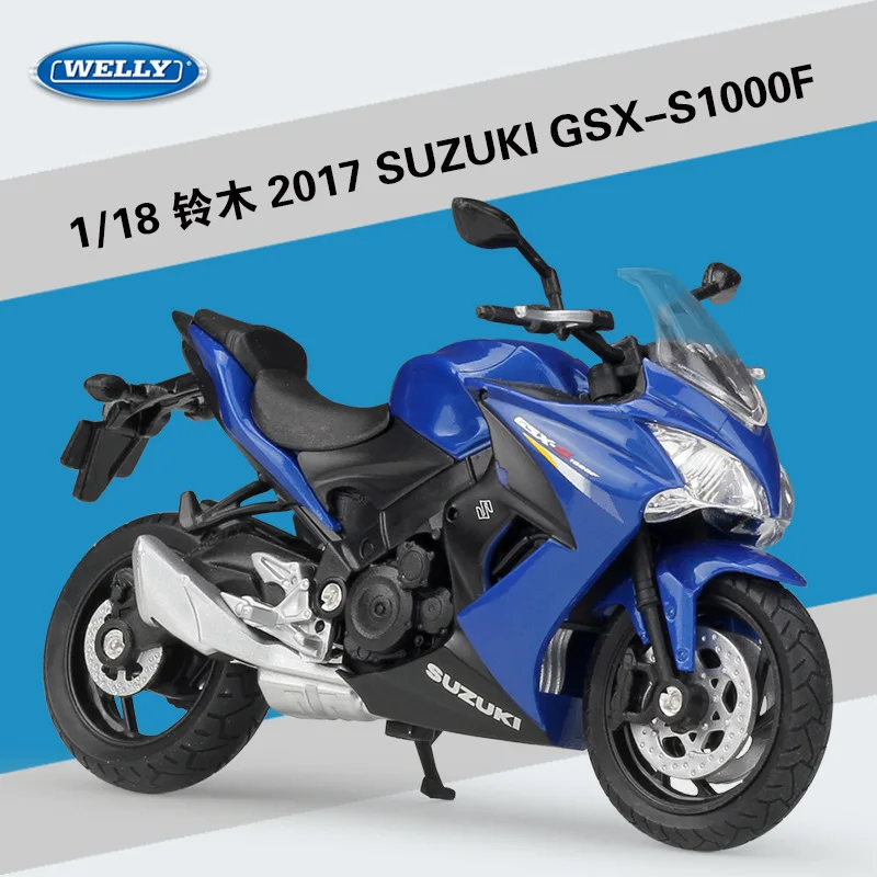 

6pcs/lot Wholesale WELLY 1/18 Scale Motorbike Model Toys SUZUKI GSX S1000F Diecast Metal Motorcycle Model Toy