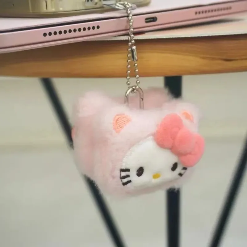 Kawaii Sanrio Hellokitt Y плюшевый кулон аниме милый двусторонний брелок для мобильного