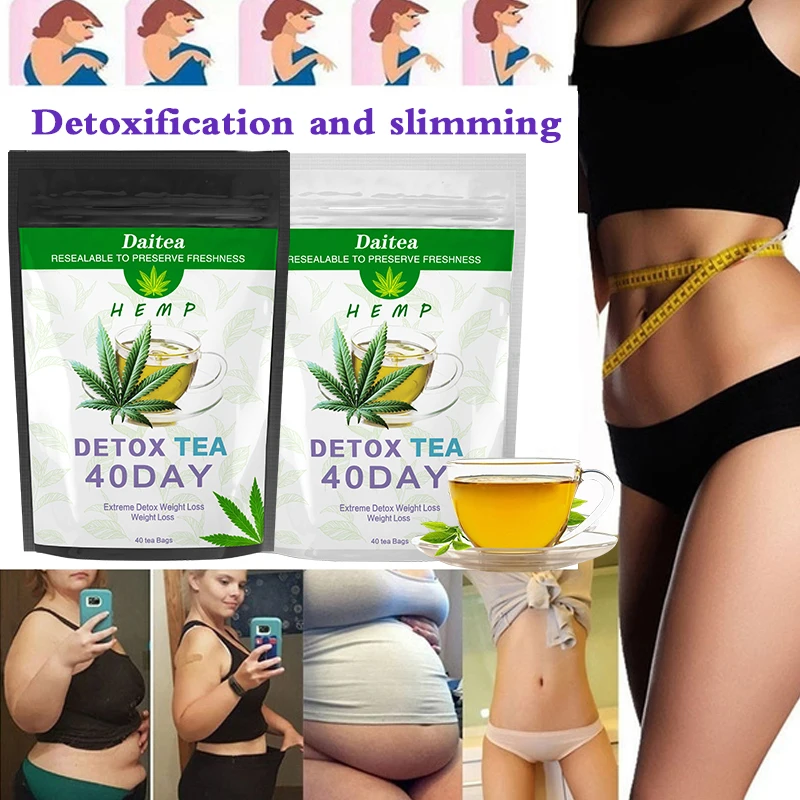 

DETOX 40DAY Detox Tea Flat Belly Detox Slimming At Night Intestinal Cleansing To Lose Weight Effective Fat Burning Cellulite Tea