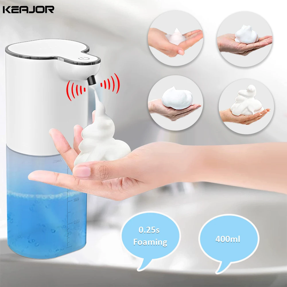 

Automatic Soap Foam Dispenser Touchless Sensor Foaming Gel Liquid Soap Dispenser Wall Mounted 400ml Hand Sanitizer USB Charging