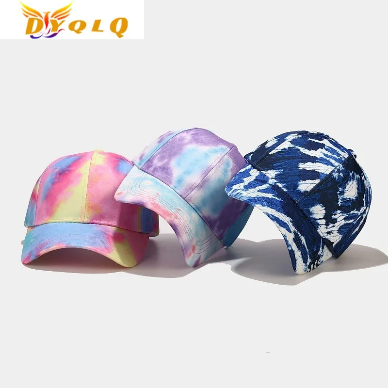 

New Fashion Color Tie-dye Baseball Cap Spring Men And Women Trend Couple Hats Outdoor Sports Adjustable Sun Graffiti Bones