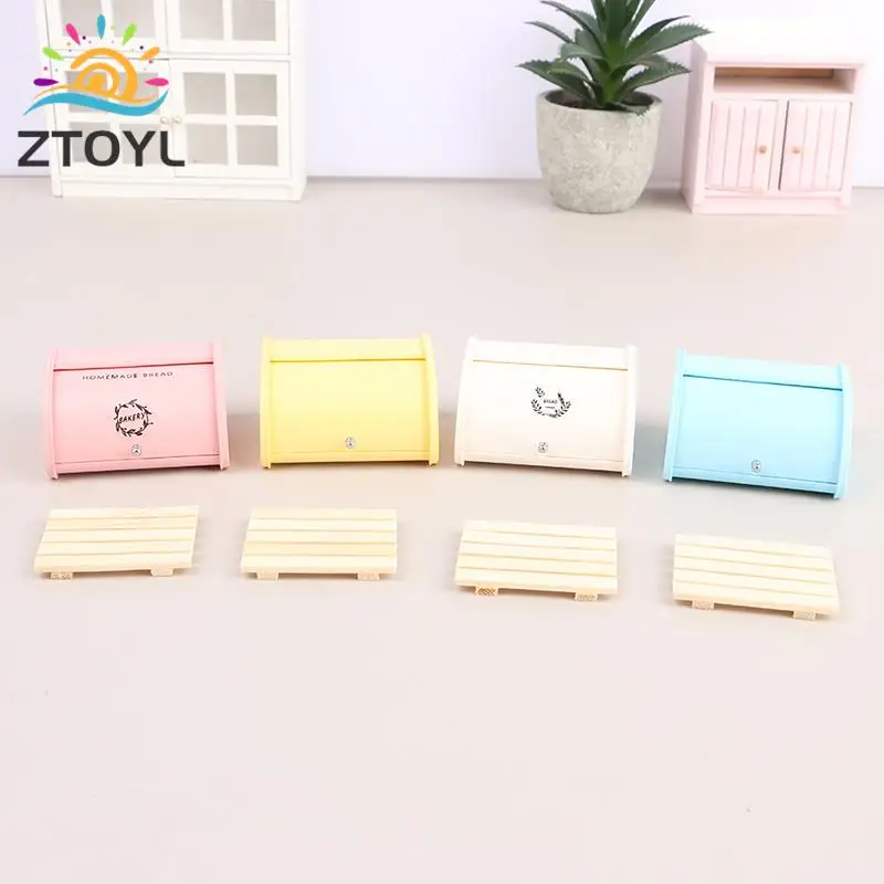 

Коробка для хлеба в масштабе 1:6, коробка для хранения кукольного домика, модель кукольного домика, кухонная мебель, аксессуары для украшения