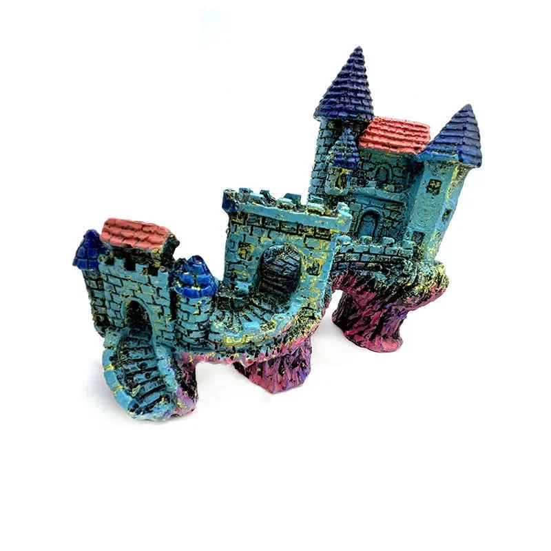 Искусственный Аквариумный Замок Украшение Из Смолы Горная Пещера Водный Пейзаж