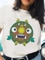 womens o neck t shirts little flying monster fashion tops ladies casual basic short sleeves shirt for woman summer 2022